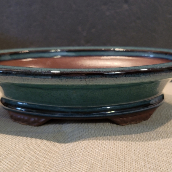 Bonsai Pot Blue Glaze 9" made in Korea - Picture 6 of 11